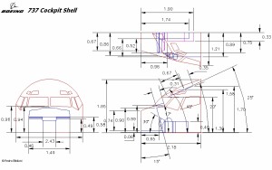 737NG Flightdeck Dimensions